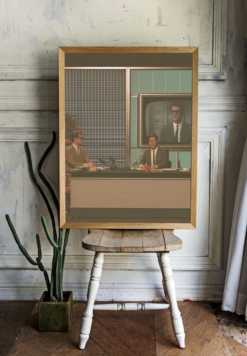 Retro TV Studio Scene Poster. — room view 1