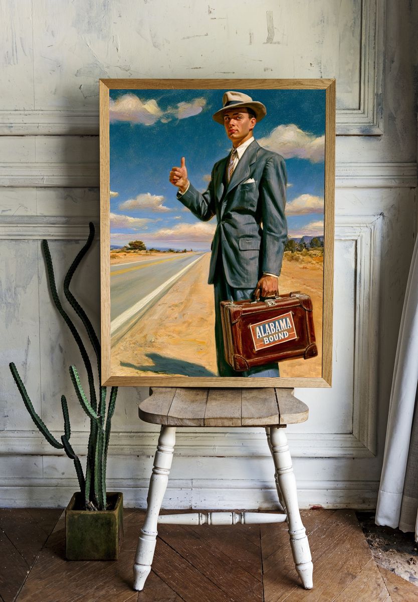 Alabama Bound Travel Poster. — room view 1