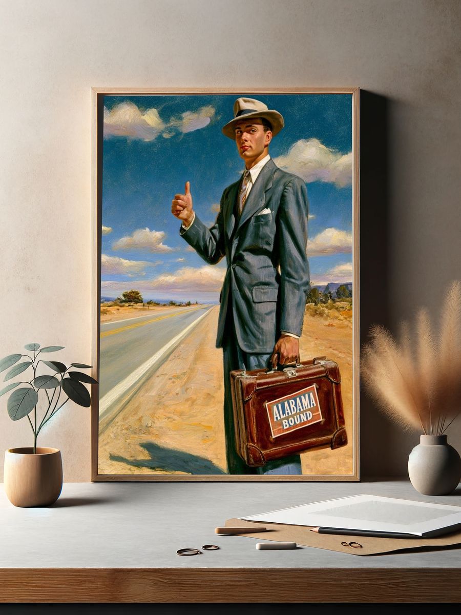 Alabama Bound Travel Poster. — room view 2