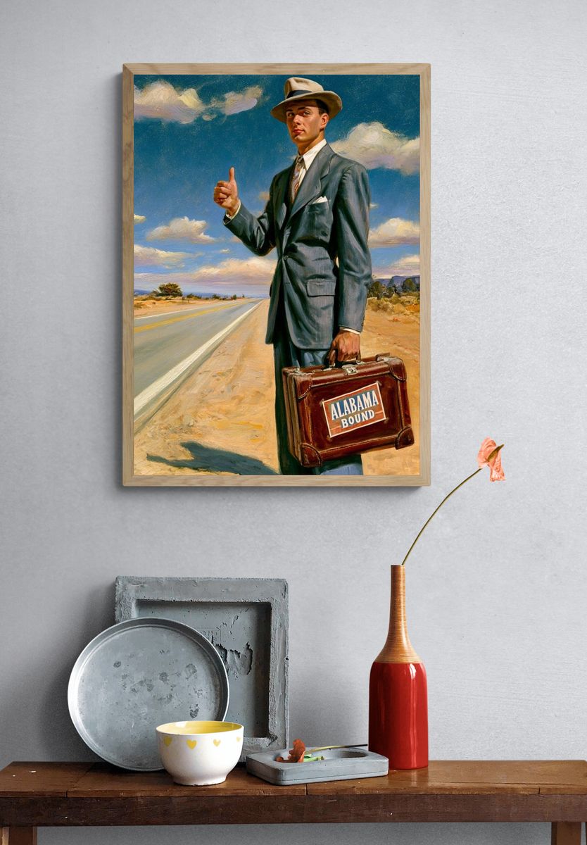 Alabama Bound Travel Poster. — room view 3