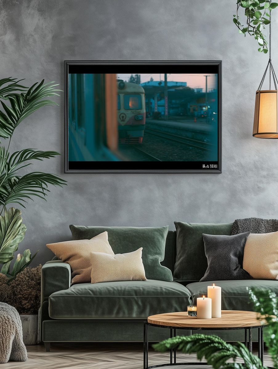 Vintage Train Station Poster. — room view 4