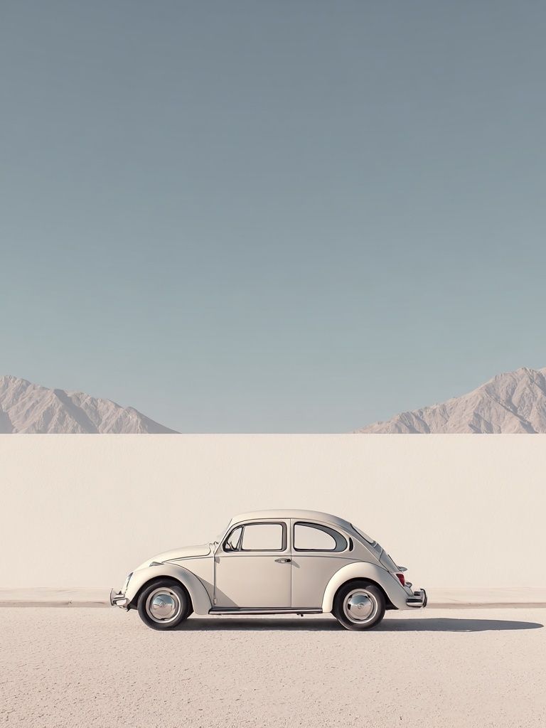 Vintage Beetle Desert Drive Poster. poster detail