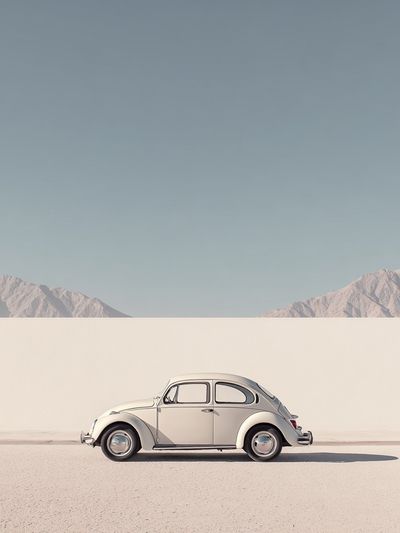 Vintage Beetle Desert Drive Poster.