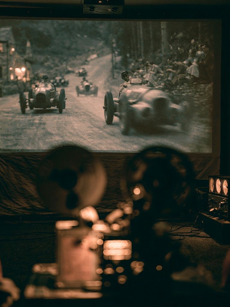 Vintage Racing Film Projection Poster. poster detail