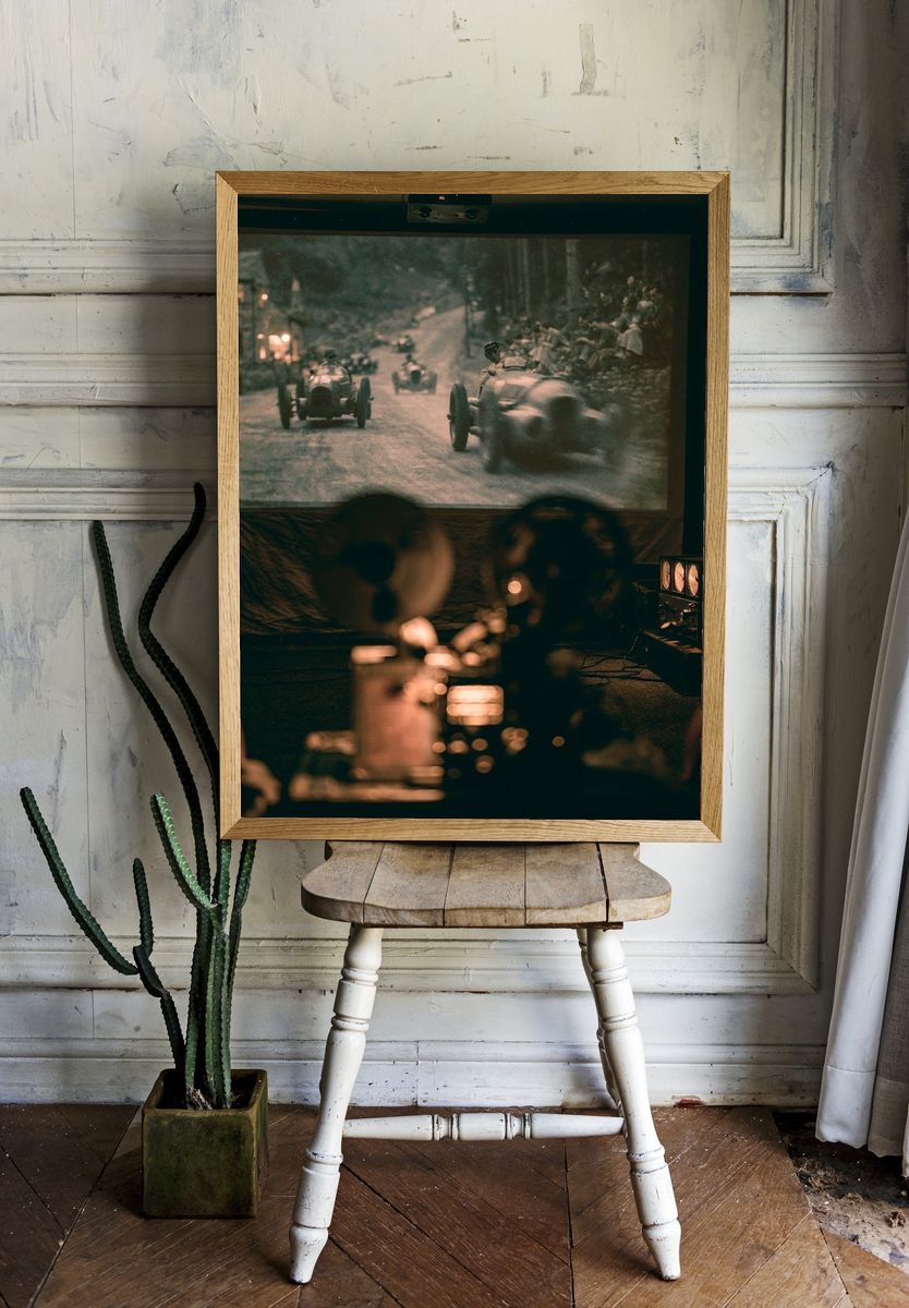 Vintage Racing Film Projection Poster. — room view 1