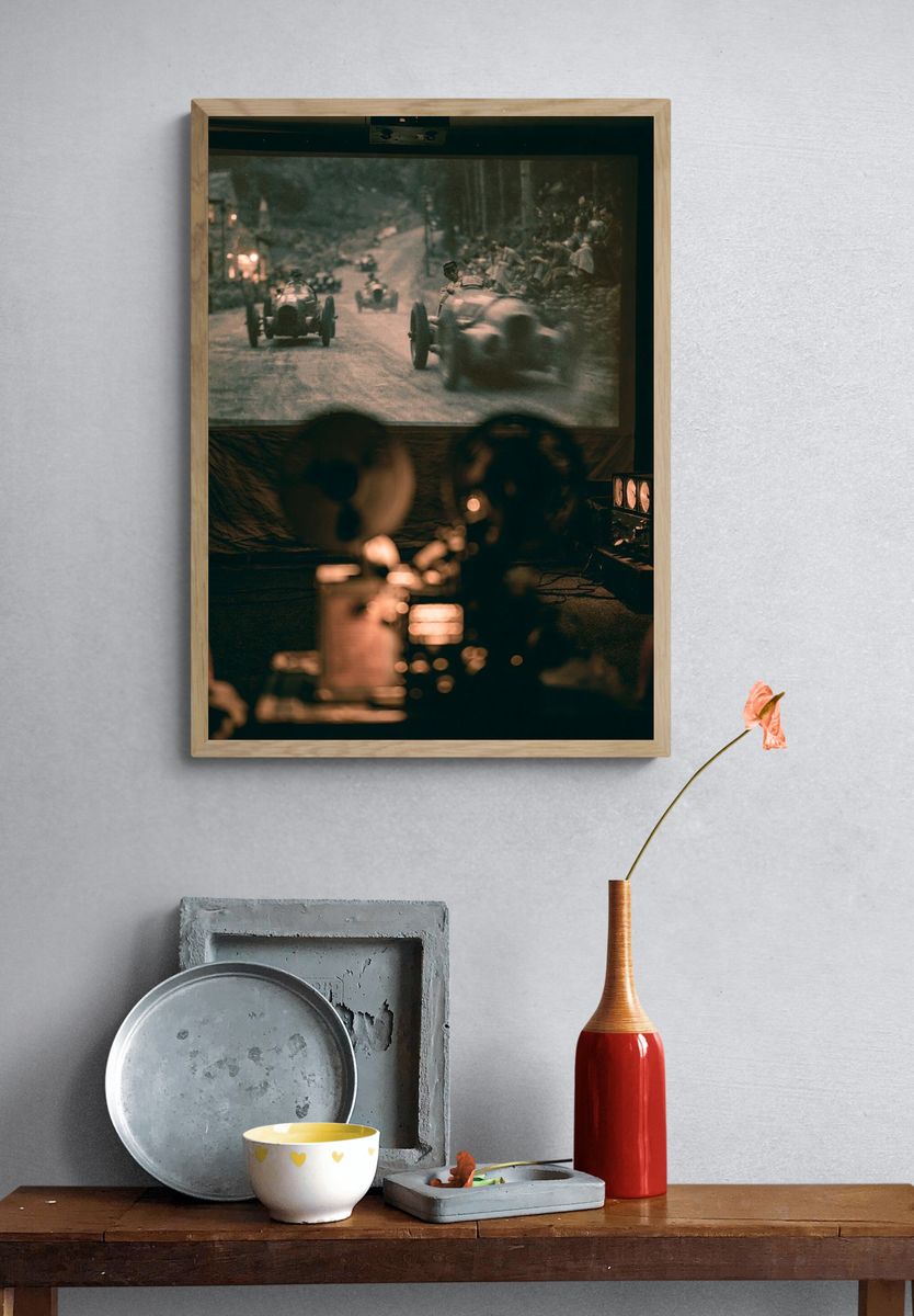 Vintage Racing Film Projection Poster. — room view 3