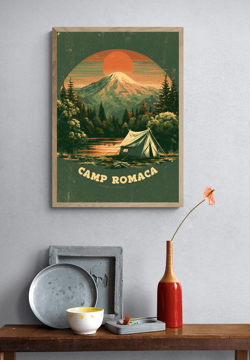 Camp Romaca Vintage Travel Poster. — room view 3