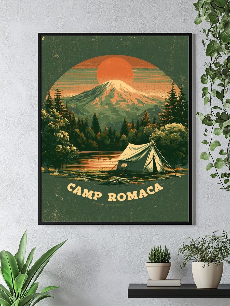 Camp Romaca Vintage Travel Poster. — room view 4