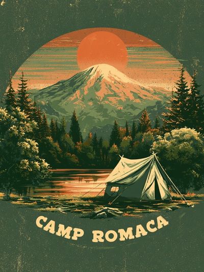 Camp Romaca Vintage Travel Poster. poster