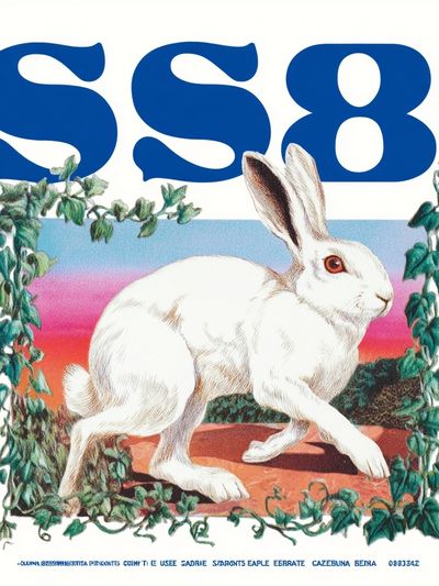 White Rabbit Retro Poster.