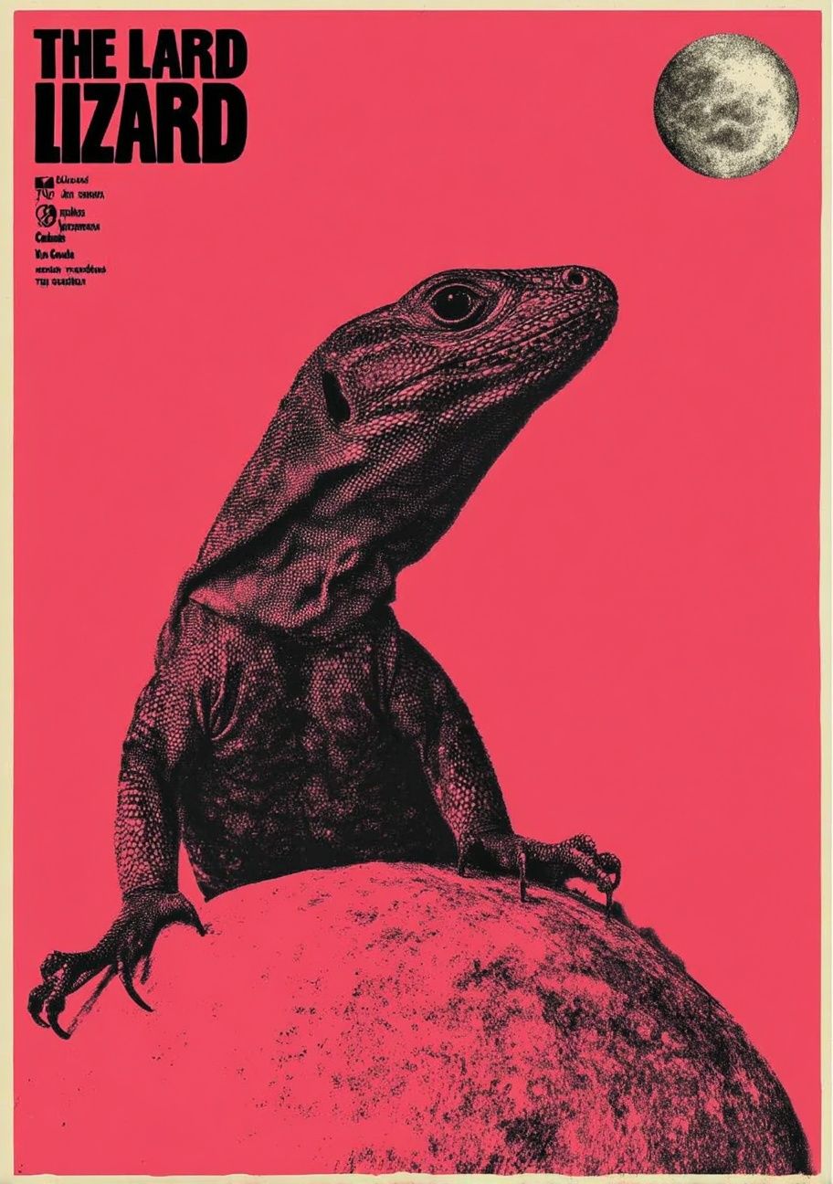 The Lizard Retro Poster. poster — vintage art