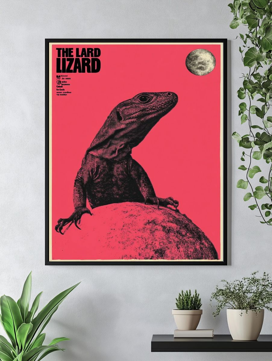 The Lizard Retro Poster. — room view 4
