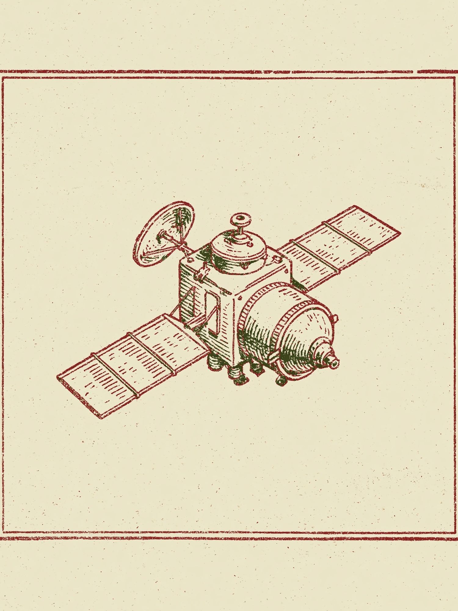 Vintage Satellite Sketch Poster. poster detail