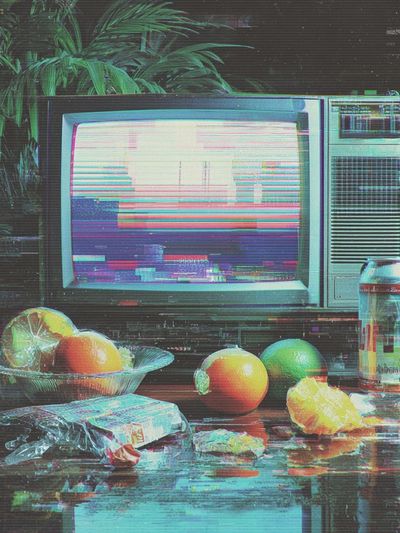 Vaporwave TV Still Life Poster. poster print