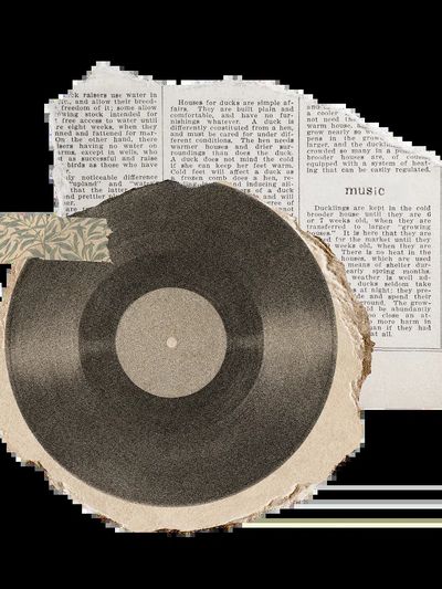 Vintage Vinyl Record Collage Poster