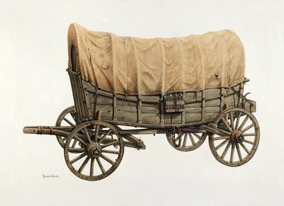 Vintage Covered Wagon — Fine Art Print
