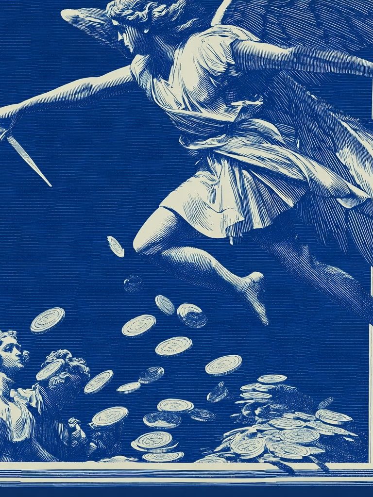 Angel of Wealth — Vintage Print. poster — vintage art