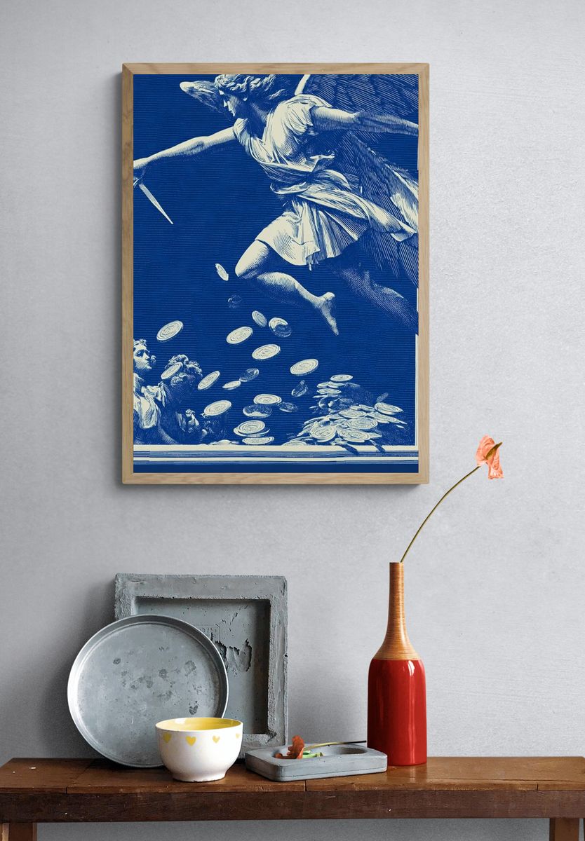 Angel of Wealth — Vintage Print. — room view 3