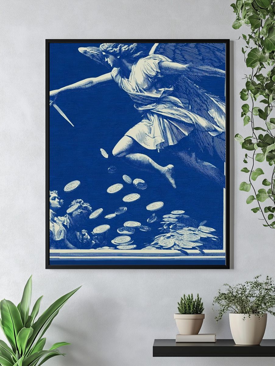 Angel of Wealth — Vintage Print. — room view 4