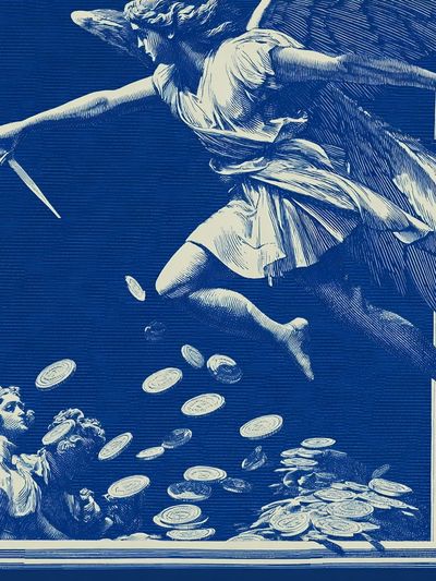 Angel of Wealth — Vintage Print. poster