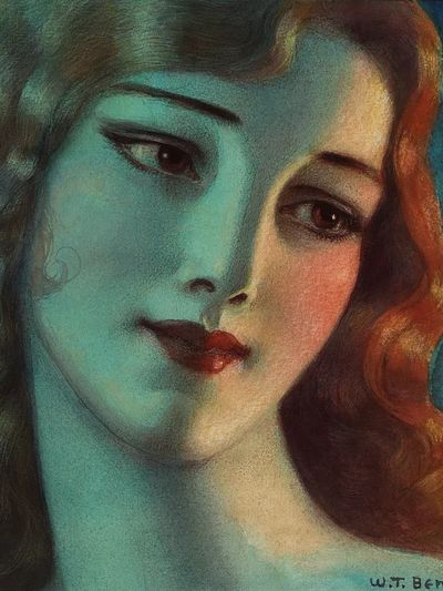 Elegant Woman Portrait — Vintage Print