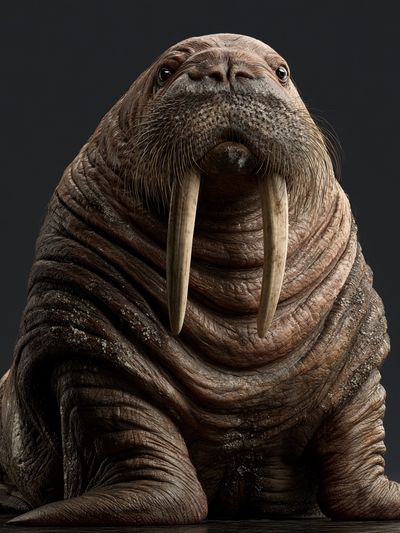 Walrus Portrait Photography Poster.