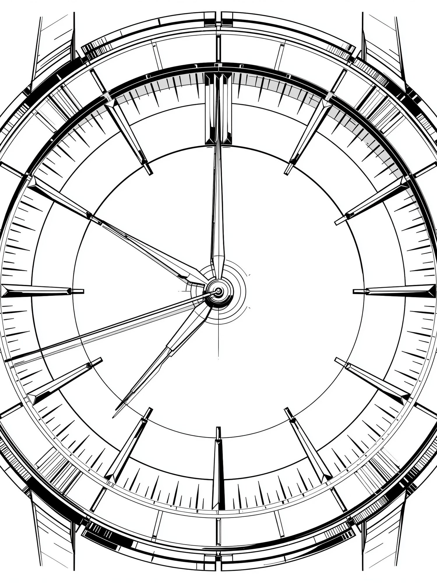 Skeleton Watch Dial Illustration Poster. poster detail