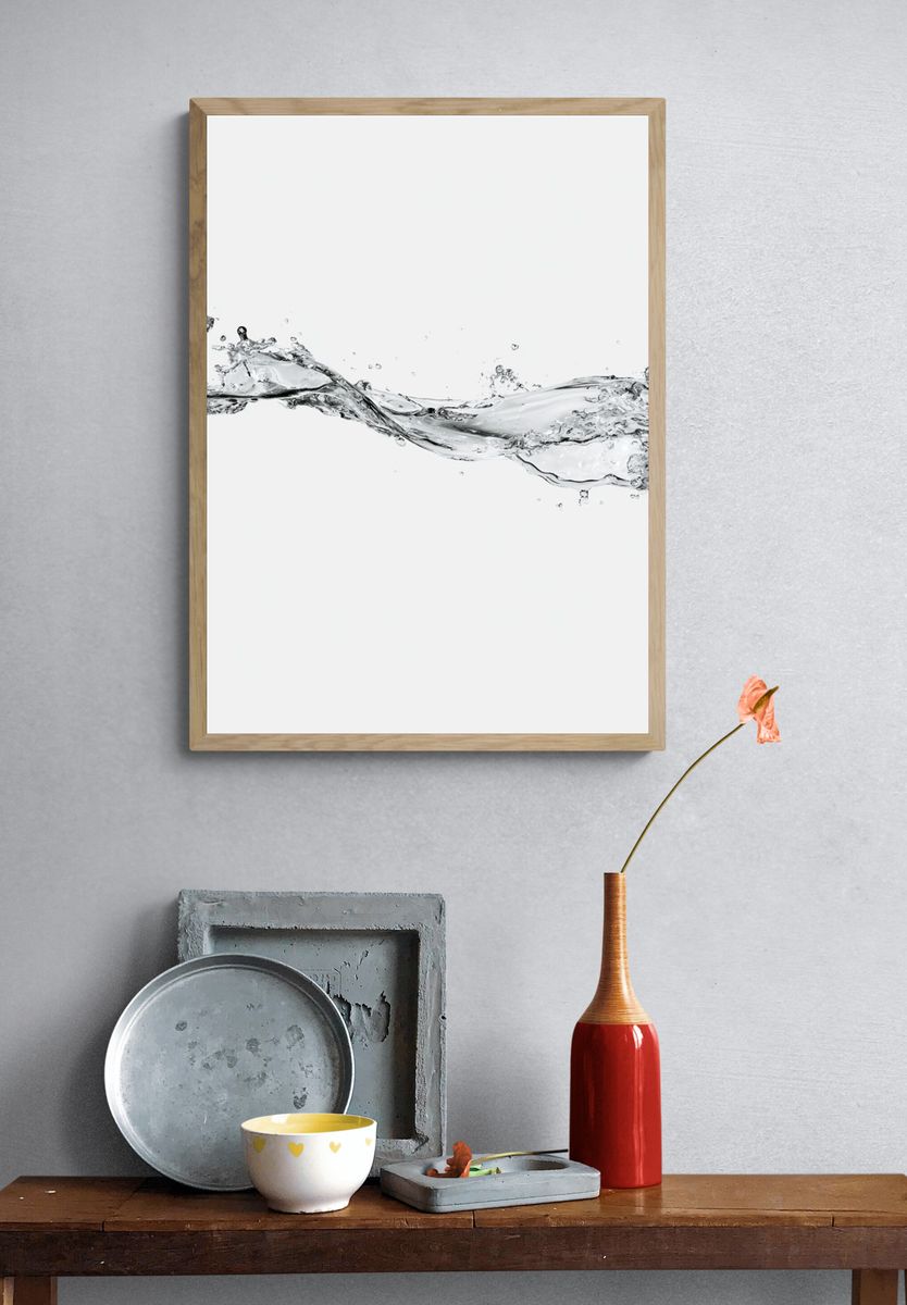 Water Splash Minimalist Print. — room view 3