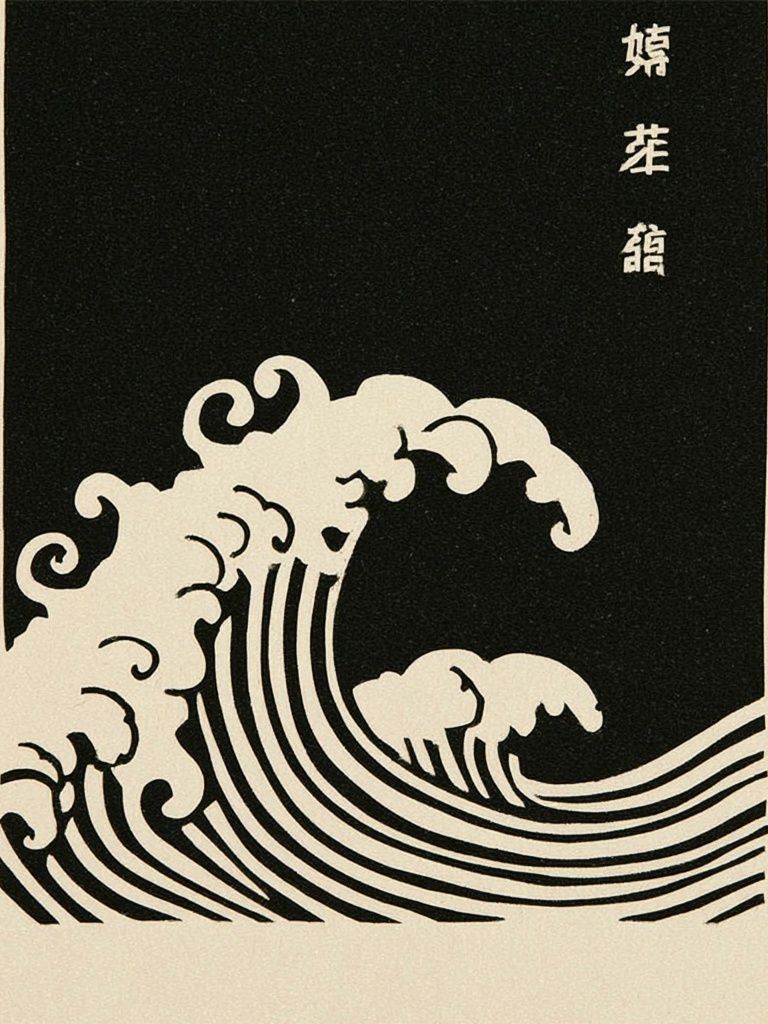 Waves — Minimalist Print. poster — fine-art art