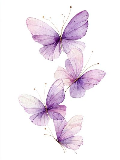 Watercolor Butterflies — Botanical Print. poster print