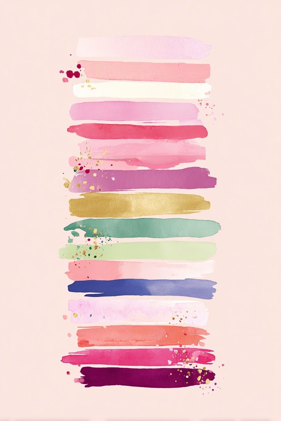 Colorful Brush Strokes — Watercolor Print. poster — illustration art