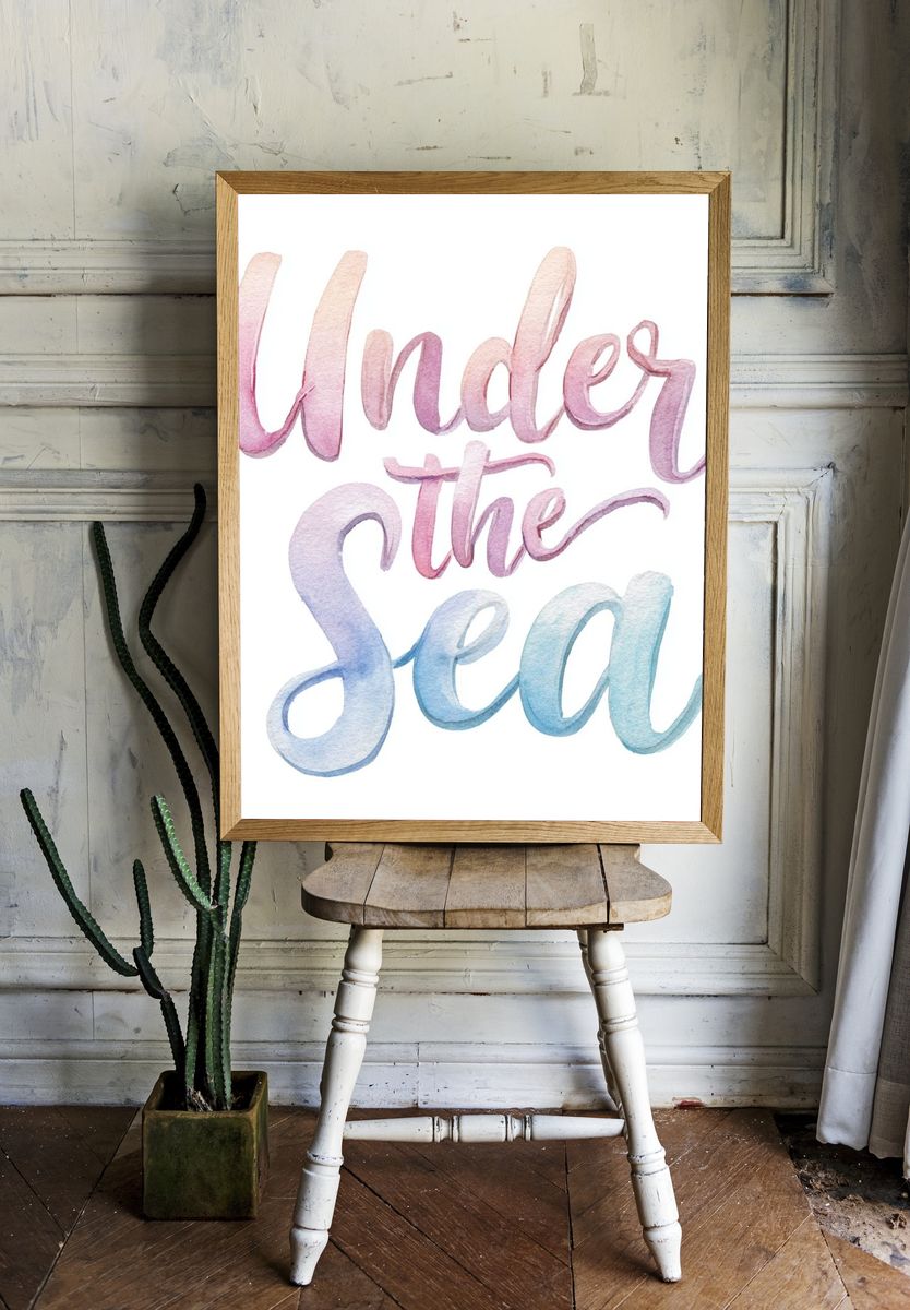 Under the Sea — Watercolor Print. — room view 1