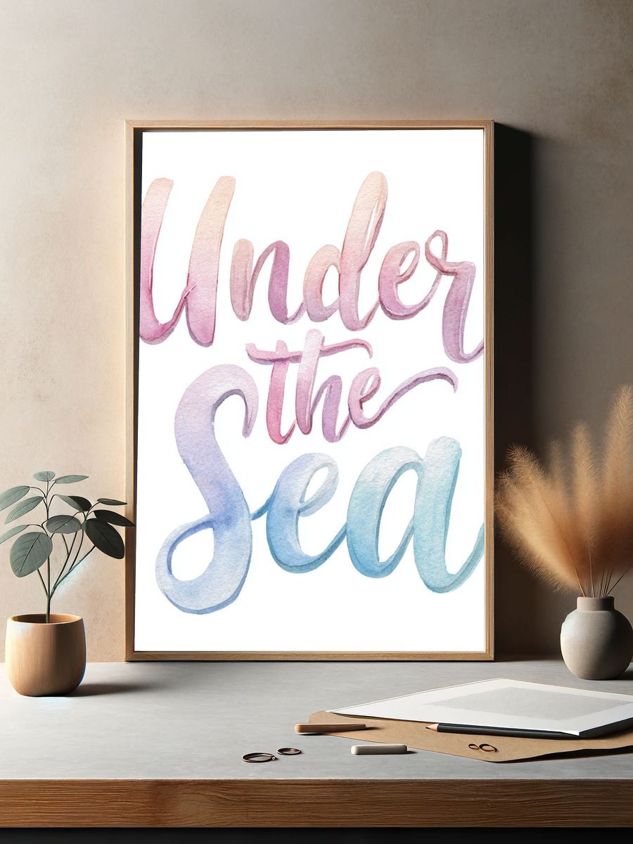 Under the Sea — Watercolor Print. — room view 2
