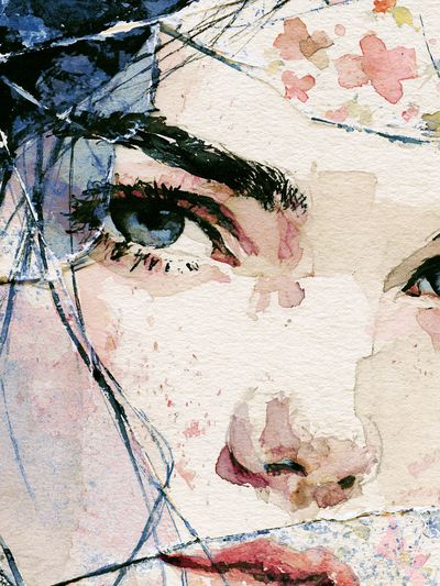 Watercolor Woman Portrait Print.