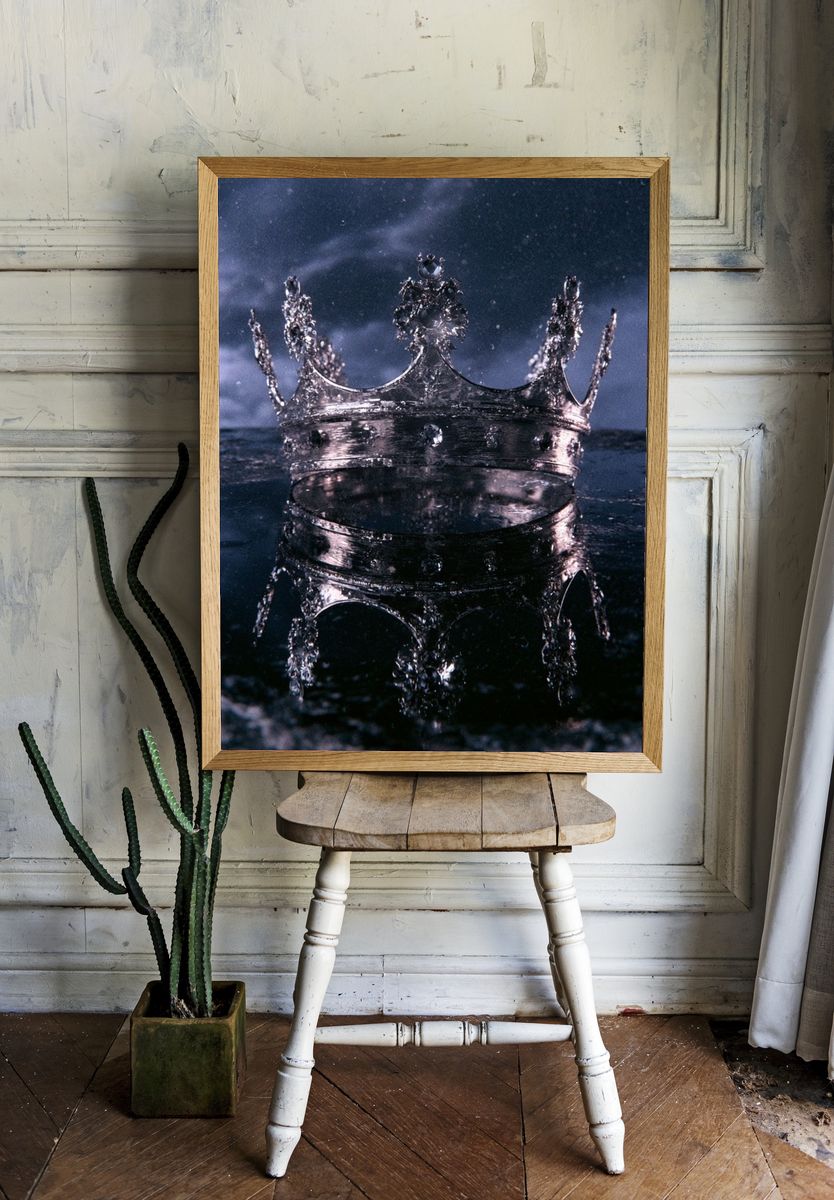 Water Crown Photography Poster. room preview