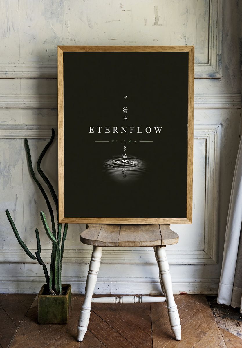 Water Drop Minimalist Typography Poster room preview