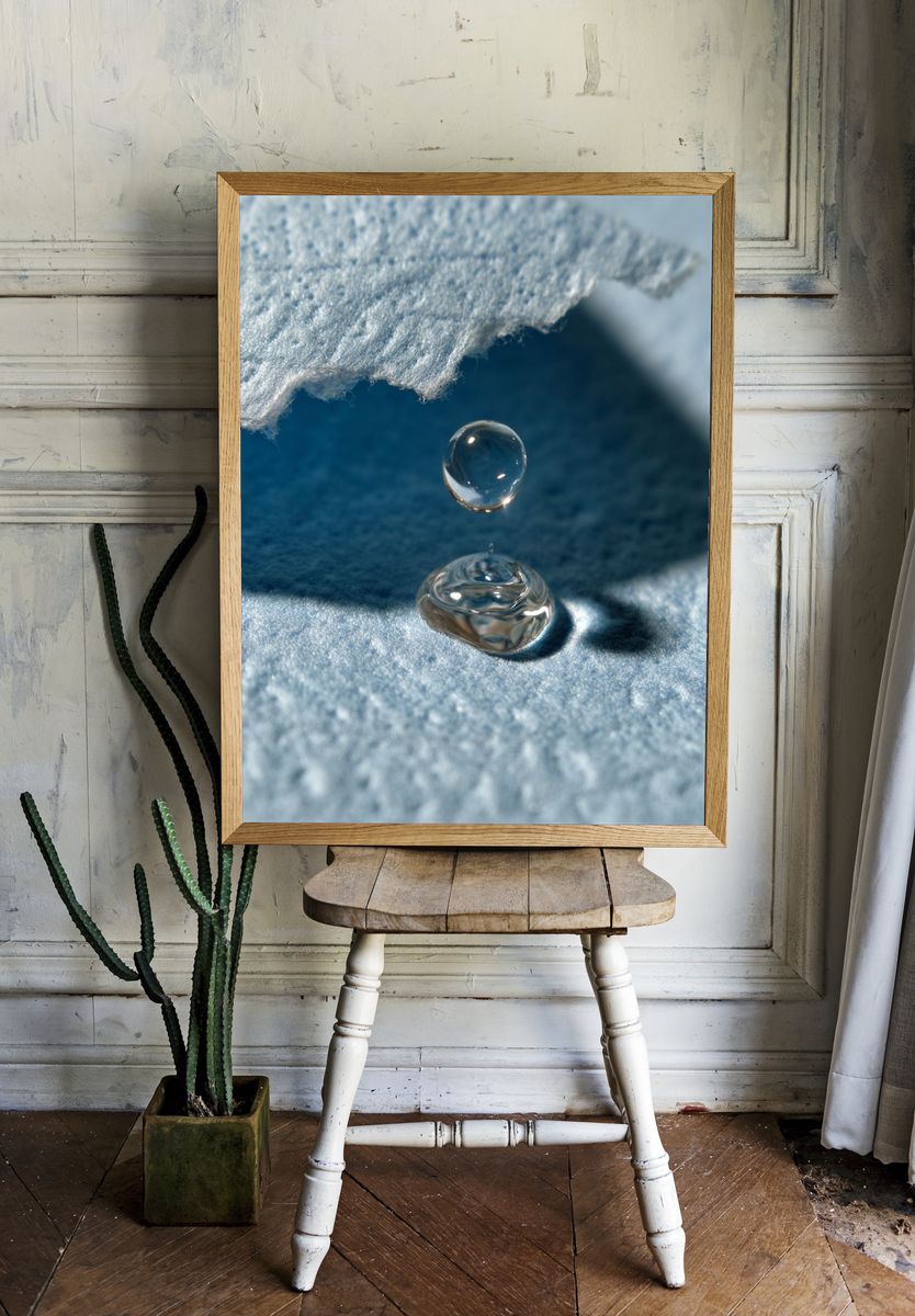 Water Droplet Macro Photography Poster. room preview