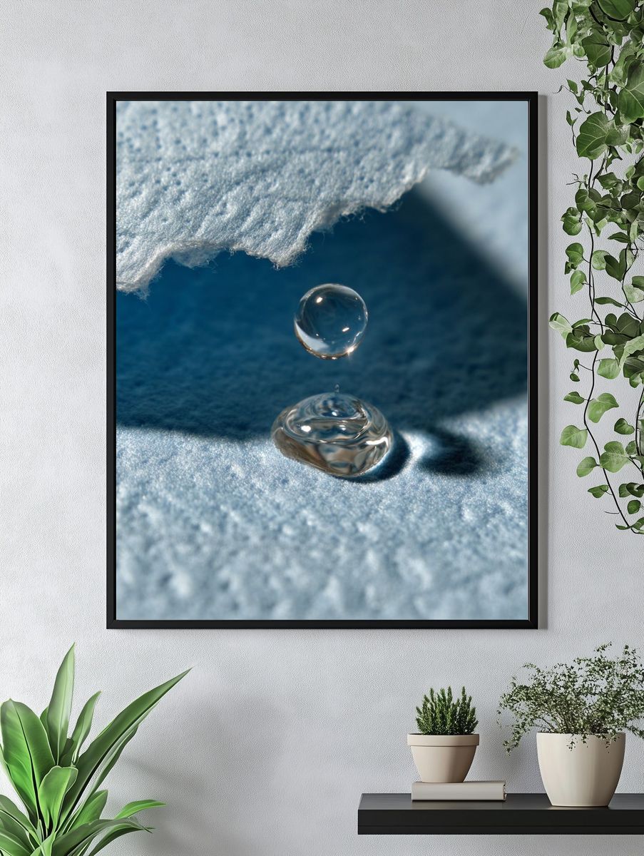 Water Droplet Macro Photography Poster. — room view 4