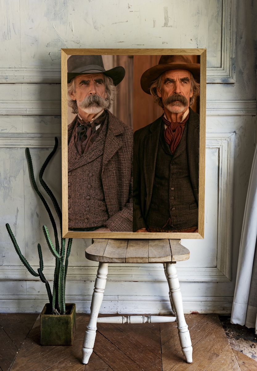 Western Dueling Portrait Poster. — room view 1