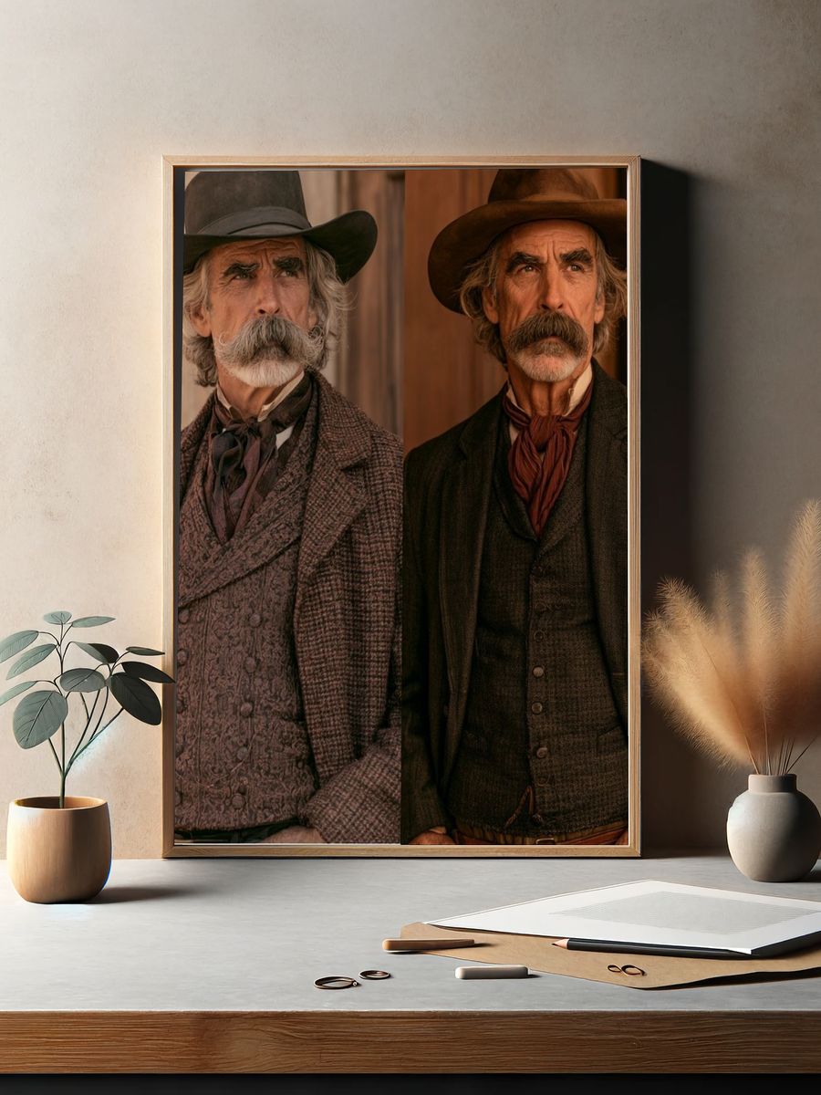 Western Dueling Portrait Poster. — room view 2