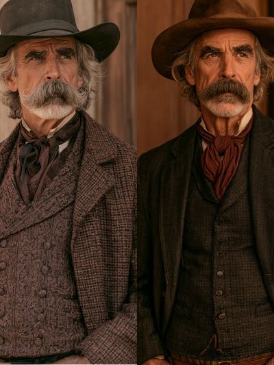 Western Dueling Portrait Poster. poster