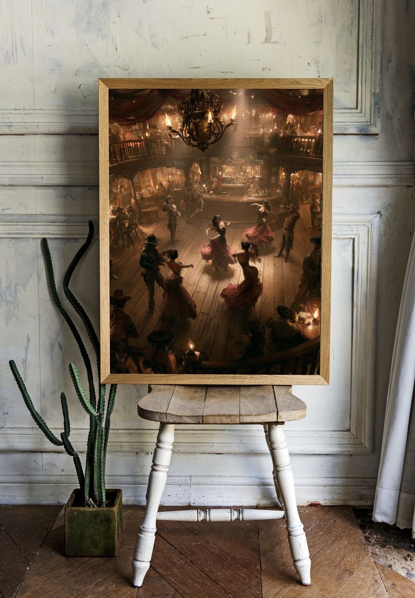 Western Saloon Dance Hall Poster. room preview