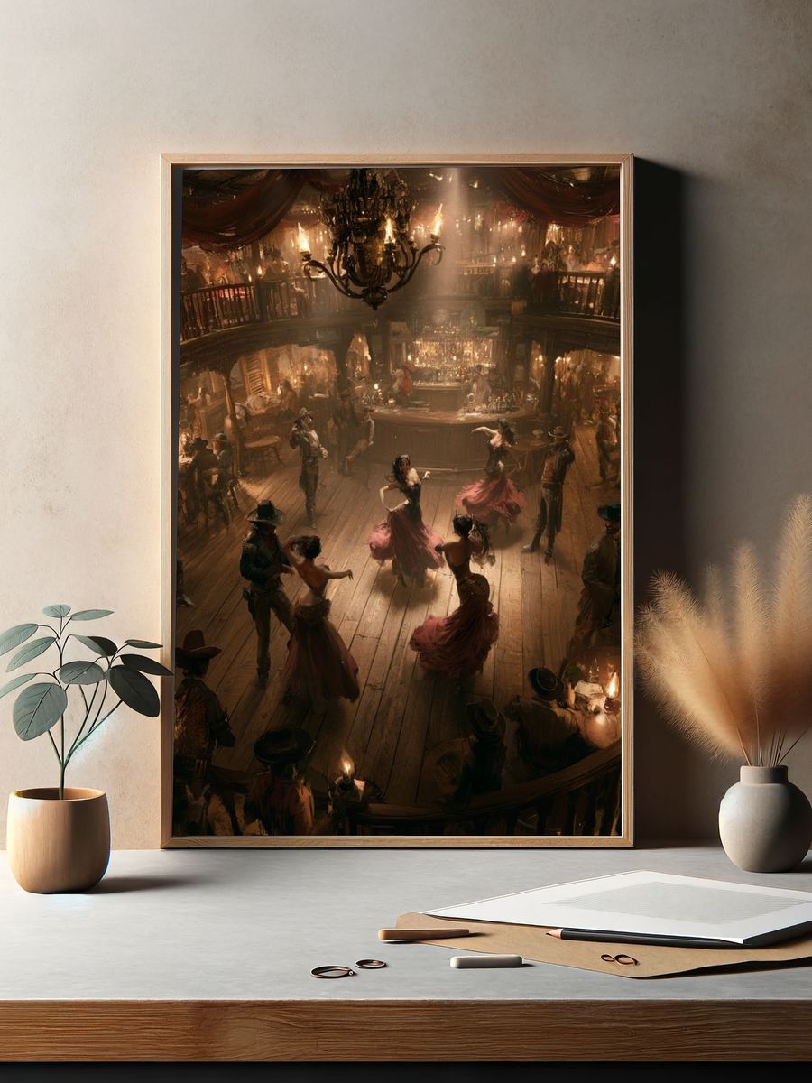 Western Saloon Dance Hall Poster. — room view 2