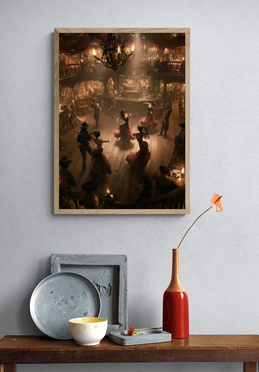 Western Saloon Dance Hall Poster. — room view 3