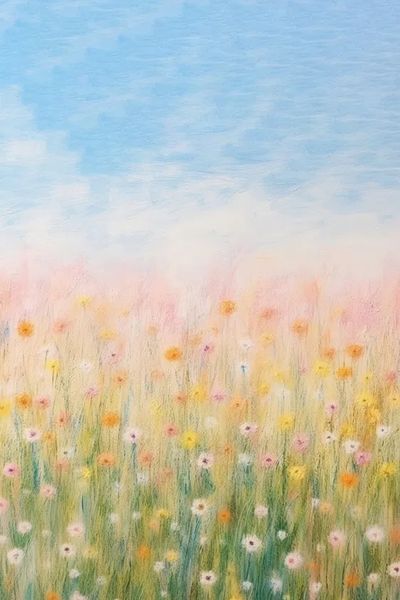 Wildflower Meadow — Pastel Print. poster