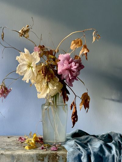 Wilted Flowers Still Life Print.
