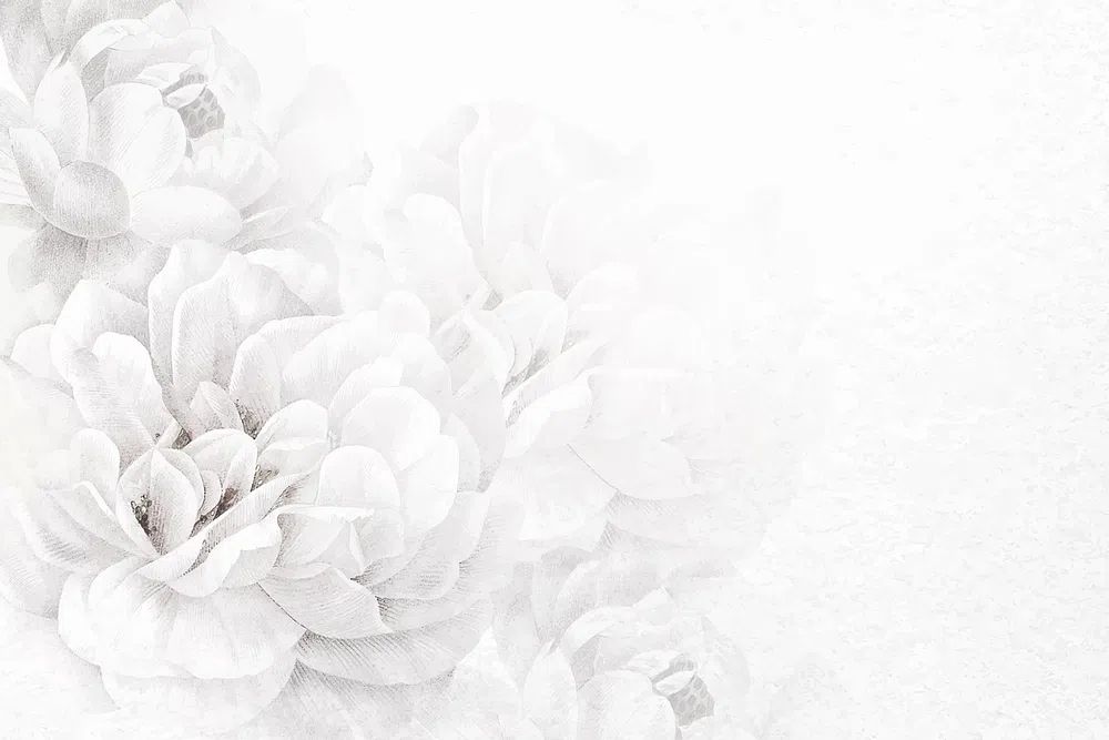 White Floral Watercolor Poster. poster — botanical art