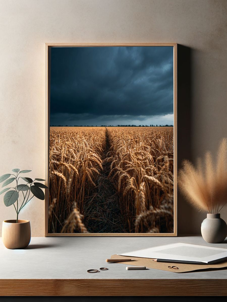 Golden Wheat Field — Photography Print. — room view 2