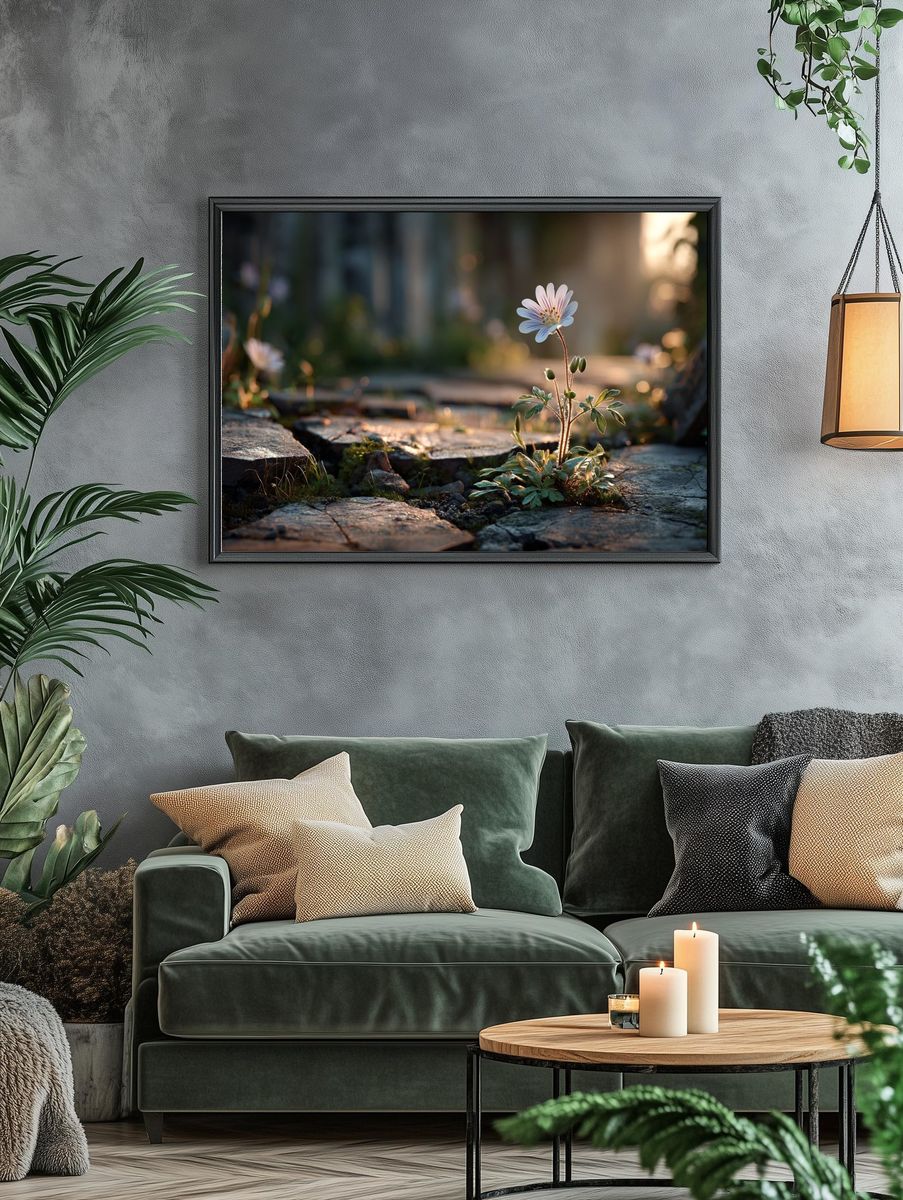Wildflower at Dawn Photography Poster. — room view 4