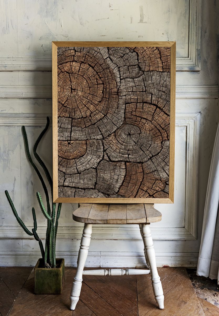 Wood Grain Texture Poster. room preview